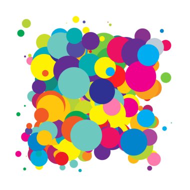 Soyut çakışan daireler tasarım elemanı vektör çizimi