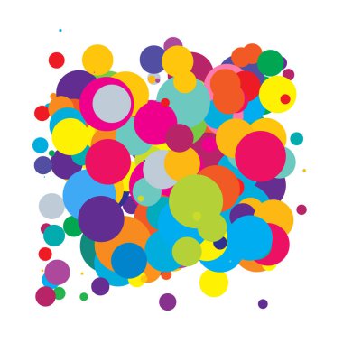 Soyut çakışan daireler tasarım elemanı vektör çizimi