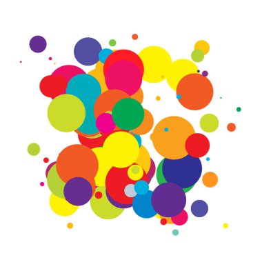 Soyut çakışan daireler tasarım elemanı vektör çizimi