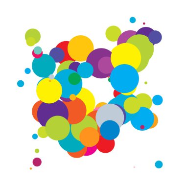 Soyut çakışan daireler tasarım elemanı vektör çizimi