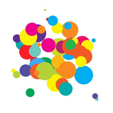 Soyut çakışan daireler tasarım elemanı vektör çizimi