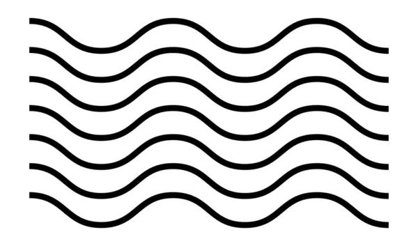 Wellenförmige Wellenförmige Linien Zickzackstreifen — Stockvektor