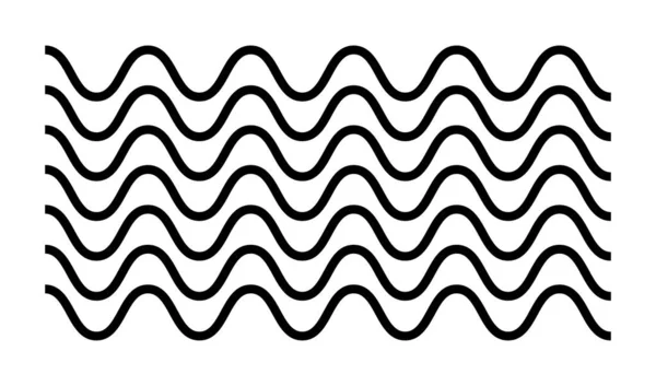 Ondulé Lignes Ondulantes Rayures Zig Zag — Image vectorielle