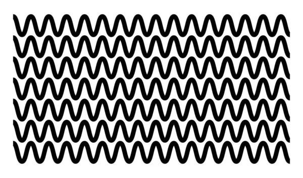 Волнистые Размахивающие Линии Зигзагообразные Полосы — стоковый вектор