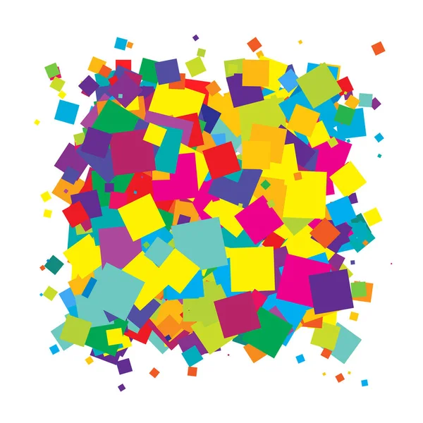 Soyut çakışan kareler element vektör çizimi