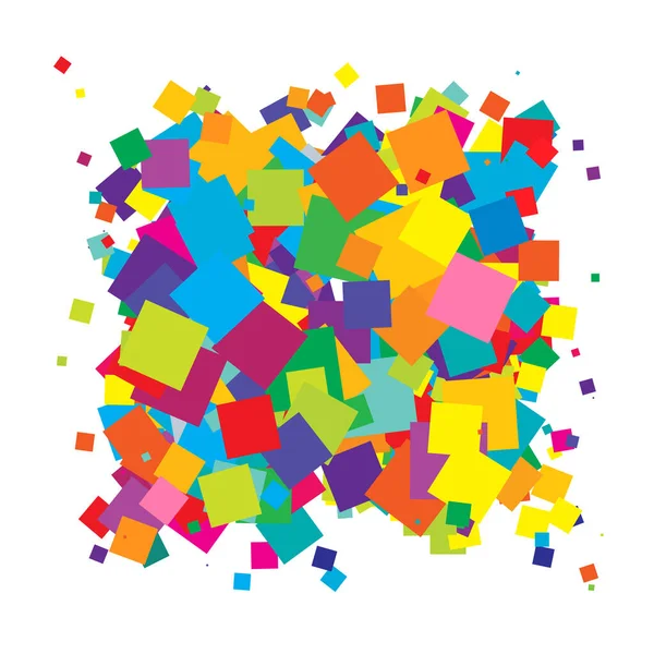 Soyut çakışan kareler element vektör çizimi