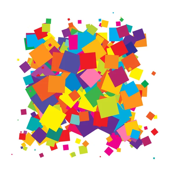 Soyut çakışan kareler element vektör çizimi