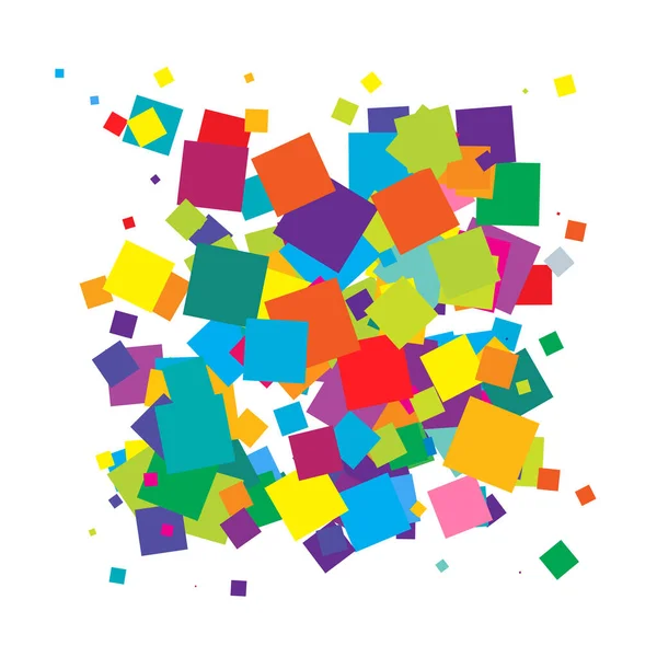 Soyut çakışan kareler element vektör çizimi