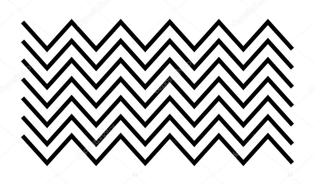 Líneas Onduladas Onduladas Rayas Zig Zag Vector de stock por