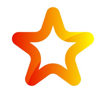 Yıldız şekli, yıldız simgesi element vektör illüstrasyonu