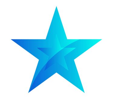 Yıldız şekli, yıldız simgesi element vektör illüstrasyonu