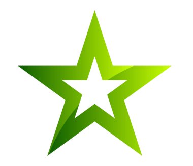 Yıldız şekli, yıldız simgesi element vektör illüstrasyonu