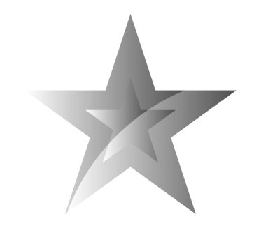 Yıldız şekli, yıldız simgesi element vektör illüstrasyonu