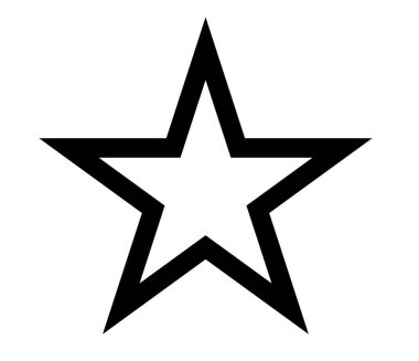 Yıldız şekli, yıldız simgesi element vektör illüstrasyonu