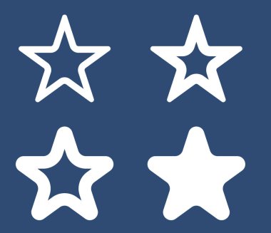 Yıldız şekli, yıldız simgesi element vektör illüstrasyonu