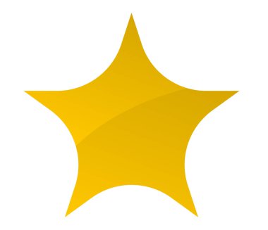 Yıldız şekli, yıldız simgesi element vektör illüstrasyonu