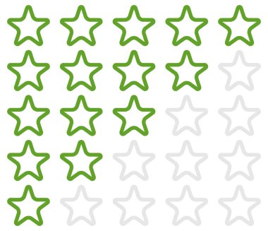 Yıldız şekli, yıldız simgesi element vektör illüstrasyonu