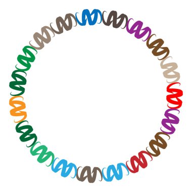 Soyut radyal, geometrik vektör tasarım elemanı. Şekilsel olmayan dairesel dekorasyon ögesi