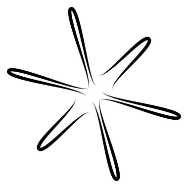 Soyut radyal, geometrik vektör tasarım elemanı. Şekilsel olmayan dairesel dekorasyon ögesi