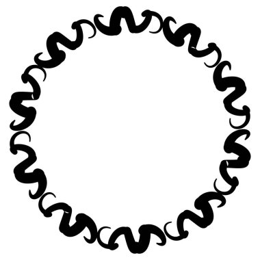 Soyut radyal, geometrik vektör tasarım elemanı. Şekilsel olmayan dairesel dekorasyon ögesi