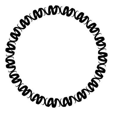 Soyut radyal, geometrik vektör tasarım elemanı. Şekilsel olmayan dairesel dekorasyon ögesi