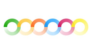 Çemberler kesişiyor, halkalar soyut geometrik simge, vektör illüstrasyonu