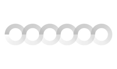 Çemberler kesişiyor, halkalar soyut geometrik simge, vektör illüstrasyonu