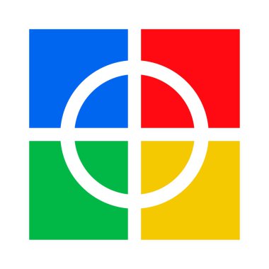 Geometrik kare logo, simge. Soyut sembol. Stock vektör illüstrasyonu, klip- art grafikleri