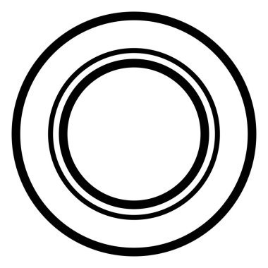 Soyut geometrik siyah-beyaz radyal, yayılan çokgen şekilli vektör çizimi. Stock vektör illüstrasyonu, klip- art grafikleri