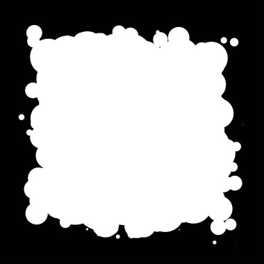 Soyut çakışan daireler tasarım elemanı vektör çizimi