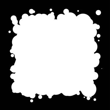 Soyut çakışan daireler tasarım elemanı vektör çizimi