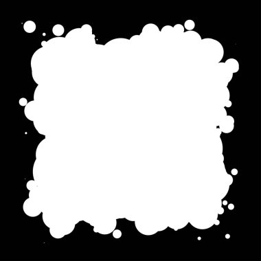 Soyut çakışan daireler tasarım elemanı vektör çizimi