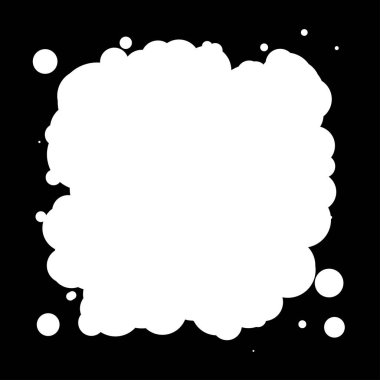 Soyut çakışan daireler tasarım elemanı vektör çizimi