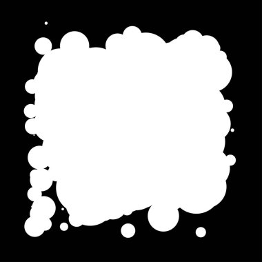 Soyut çakışan daireler tasarım elemanı vektör çizimi