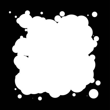 Soyut çakışan daireler tasarım elemanı vektör çizimi