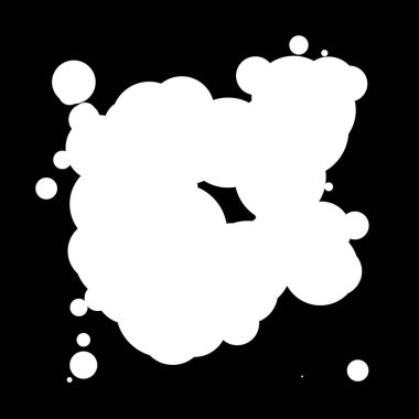 Soyut çakışan daireler tasarım elemanı vektör çizimi