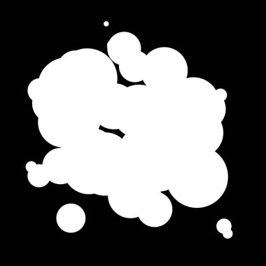 Soyut çakışan daireler tasarım elemanı vektör çizimi