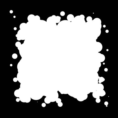 Soyut çakışan daireler tasarım elemanı vektör çizimi