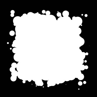 Soyut çakışan daireler tasarım elemanı vektör çizimi