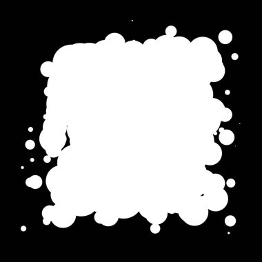 Soyut çakışan daireler tasarım elemanı vektör çizimi