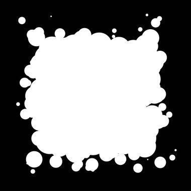 Soyut çakışan daireler tasarım elemanı vektör çizimi