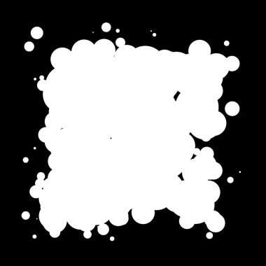 Soyut çakışan daireler tasarım elemanı vektör çizimi