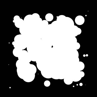 Soyut çakışan daireler tasarım elemanı vektör çizimi