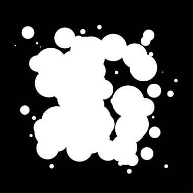 Soyut çakışan daireler tasarım elemanı vektör çizimi