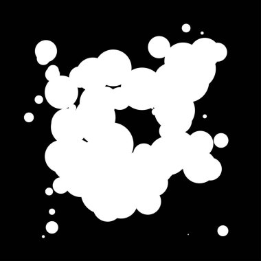 Soyut çakışan daireler tasarım elemanı vektör çizimi