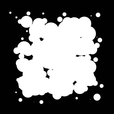 Soyut çakışan daireler tasarım elemanı vektör çizimi