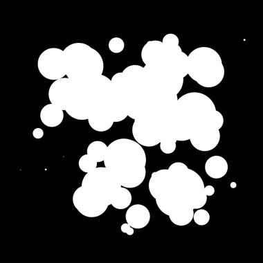 Soyut çakışan daireler tasarım elemanı vektör çizimi