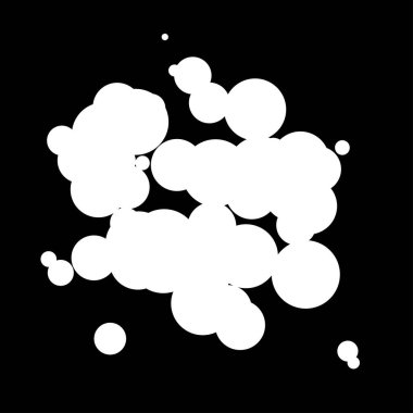 Soyut çakışan daireler tasarım elemanı vektör çizimi