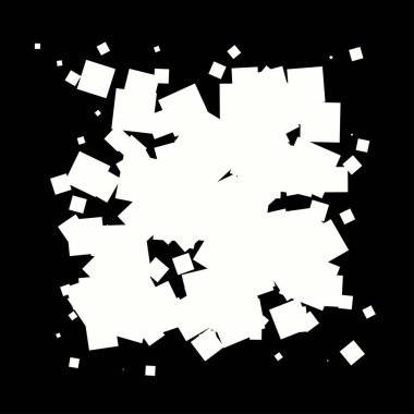 Soyut çakışan kareler element vektör çizimi