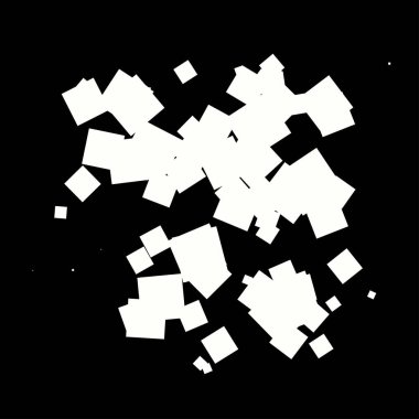 Soyut çakışan kareler element vektör çizimi